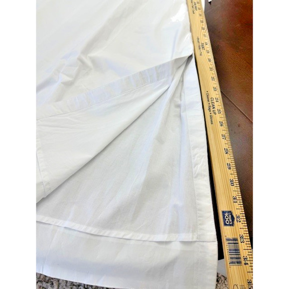 DKNY Women Sz L Sleeveless Poplin V-Neck POCKETS Cotton Midi Long Trendy NEW - Picture 11 of 14